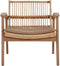 MUST Living Lounge chair Marvin,75x68x75 cm, teakwood, rattan with cushion jute