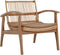 MUST Living Lounge chair Marvin,75x68x75 cm, teakwood, rattan with cushion jute