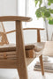 MUST Living Lounge chair Marvin,75x68x75 cm, teakwood, rattan with cushion jute