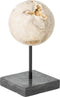 MUST Living Object Ball Cheese Stone,30xØ15 cm, cream marble with black marble stand