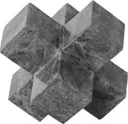 MUST Living Object Wavebreaker Black,19x19x19 cm, black marble