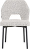 MUST Living Side chair Bloom,82x54x57 cm, bouclé light grey