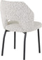MUST Living Side chair Bloom,82x54x57 cm, bouclé light grey