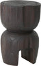 MUST Living Side table Amber Brown,45xØ30 cm, brown recycled teakwood with natural cracks