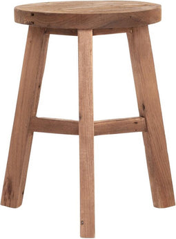 MUST Living Stool Easy round,44xØ30 cm, recycled teakwood
