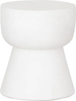 MUST Living Stool Motto White Small,35xØ30 cm, fiber cement white