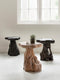 MUST Living Stool Mushroom Natural,45xØ40 cm, teakwood roots