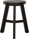 MUST Living Stool Toto,44xØ30 cm, black recycled teakwood with natural cracks