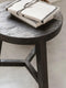MUST Living Stool Toto,44xØ30 cm, black recycled teakwood with natural cracks