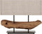 MUST Living Table lamp Log Erosion,58x70x28 cm, linen natural shade