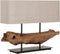 MUST Living Table lamp Log Erosion,58x70x28 cm, linen natural shade