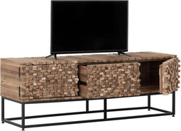MUST Living TV stand Sticks, 2 doors and 1 drawer,50x145x40 cm, teakwood
