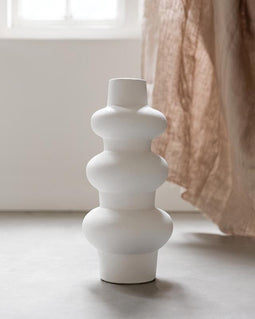 MUST Living Vase Bubble,52xØ25 cm, fiber cement white painted