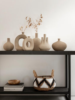 MUST Living Vase Lou sand,31x18x11 cm, terracota