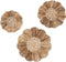 MUST Living Wall deco Flower, set of 3,Ø40x6 cm / Ø50x6 cm / Ø62x6 cm, abaca