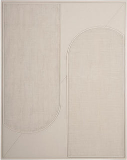 MUST Living Wall Panel Elyn Cream large,127x102x4 cm, cream jute