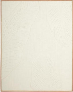 MUST Living Wall Panel Indian Banana Leaf,127x102x4 cm, white jute