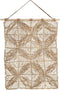 MUST Living Wall Panel round & round,107x71x2 cm, natural abaca and teakwood