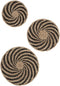 Must Living Wandpaneel Whirl zwart - set van 3