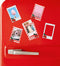 Mustard - Cherry Fotohouders Magnetisch Set van 6 Stuks - Kunststof - Multicolor
