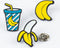 Mustard Desktop Pin Badges Banana - Set van 3 Stuks
