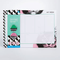 Mustard - Desktop Weekplanner 52 Paginas Cat - Vilt - Multicolor