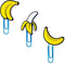 Mustard - Fun Decoratie Fotoclips Banana Set van 6 Stuks - Kunststof - Geel