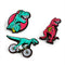 Mustard - T-Rex Pin Badges Set van 3 Stuks - Kunststof - Multicolor