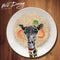 Mustard Wild Dining Dinerbord - Ø 23 cm - Giraffe