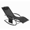 SoBuy Ligstoel - Zonnebed - Max. 150 kg - Zwart