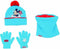 Muts, Handschoenen en Nekwarmer Mickey Mouse Happy smiles Blauw Rood