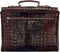 Mutsaers® Leren Aktetas - The Walker - Laptoptas - Donkerbruin Croco