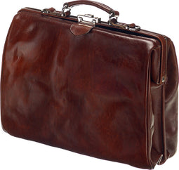 Mutsaers® Leren Laptoptas - The Classic - Werktas - Aktetas - Ecologisch Leer - Donkerbruin - 17.3 inch