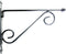 Muurhaak/plantenhaak met dubbele sierkrul voor plantenpotten - metaal - 28 x 23 cm - hanging basket haak