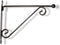 Muurhaak/plantenhaak met dubbele sierkrul voor plantenpotten - metaal - 39 x 31 cm - hanging basket haak