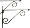 Muurhaak/plantenhaak met dubbele sierkrul voor plantenpotten - metaal - 28 x 23 cm - hanging basket haak