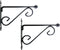 Muurhaak/plantenhaak met dubbele sierkrul voor plantenpotten - metaal - 20 x 16 cm - hanging basket haak