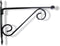 Muurhaak/plantenhaak met dubbele sierkrul voor plantenpotten - metaal - 28 x 23 cm - hanging basket haak