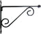 Muurhaak/plantenhaak met dubbele sierkrul voor plantenpotten - metaal - 28 x 23 cm - hanging basket haak