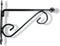 Muurhaak/plantenhaak met dubbele sierkrul voor plantenpotten - metaal - 20 x 16 cm - hanging basket haak