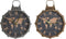 Muurklok DKD Home Decor 42 x 8,5 x 54 cm Kristal Zilverkleurig Gouden Ijzer Wereldkaart (2 Stuks)
