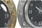 Muurklok DKD Home Decor 48,5 x 6 x 48,5 cm Kristal Zilverkleurig Zwart Gouden Ijzer (2 Stuks)