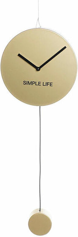 Muurklok DKD Home Decor Gouden Ijzer Plastic Slinger 22 x 5,5 x 60 cm