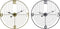 Muurklok DKD Home Decor Zwart Gouden Metaal 60 x 3 x 60 cm Modern (2 Stuks)
