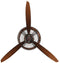Muurklok Home ESPRIT Koper PVC Metaal Propellers 75,5 x 8 x 75 cm