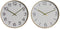 Muurklok Home ESPRIT Wit Gouden PVC 30 x 4 x 30 cm (2 Stuks)