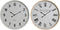 Muurklok Home ESPRIT Wit Kristal Hout MDF 53 x 6 x 53 cm (2 Stuks)