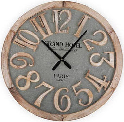 Muurklok Hotel Metaal Hout MDF (5 x 60 x 60 cm)