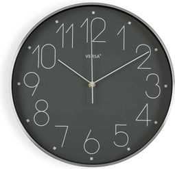 Muurklok Versa Alumin G Aluminium