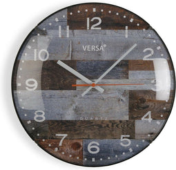 Muurklok Versa Blauw Plastic (4,5 x 31 x 31 cm)